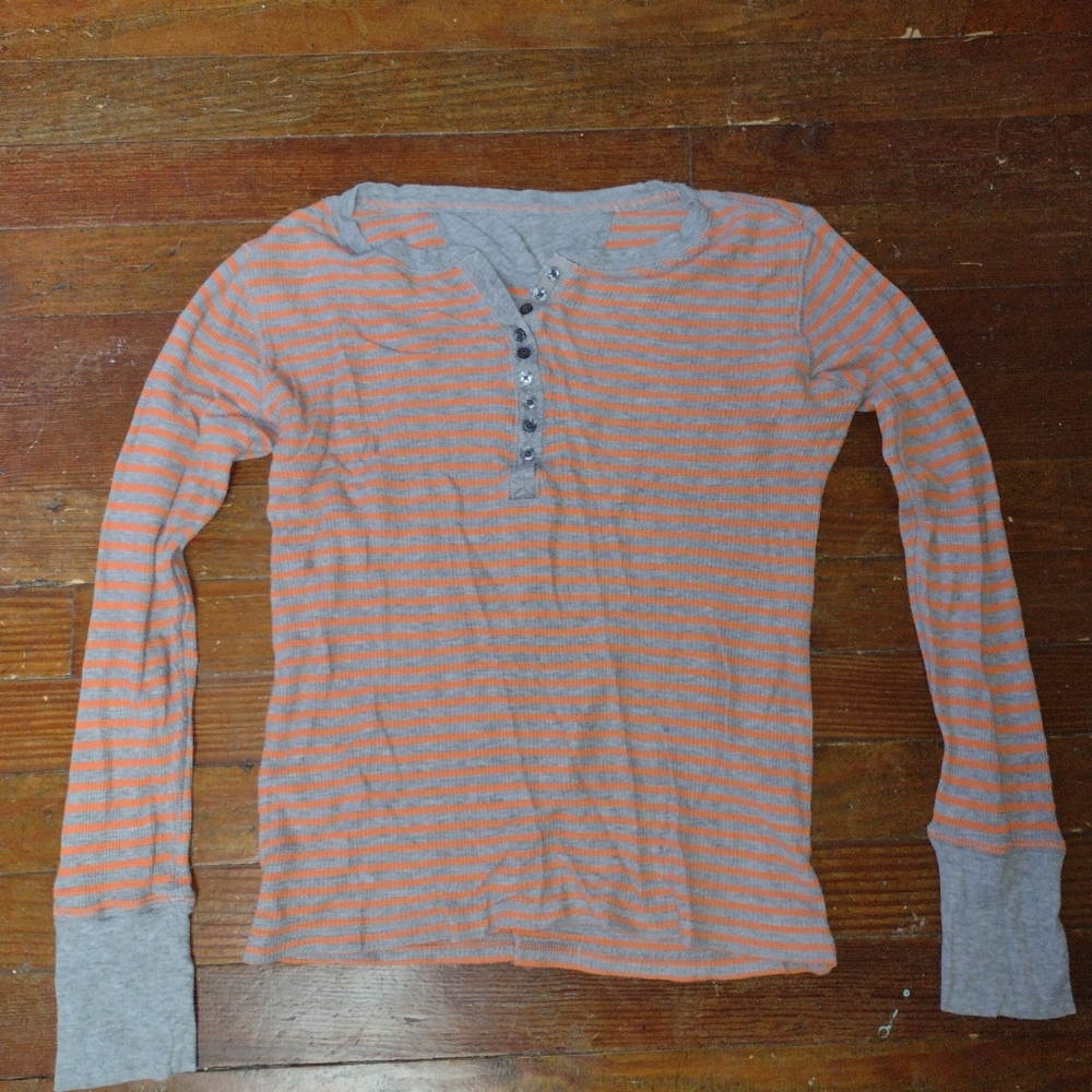Orange and gray Henley